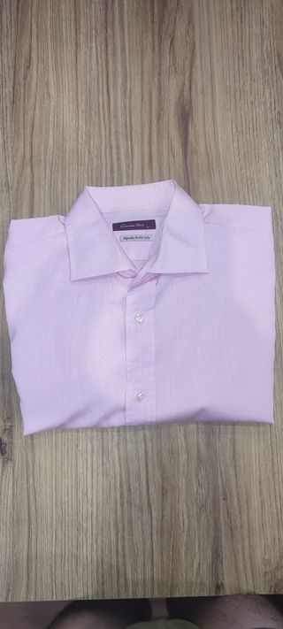 Camisa Emilio Tucci Rosa Cuadritos