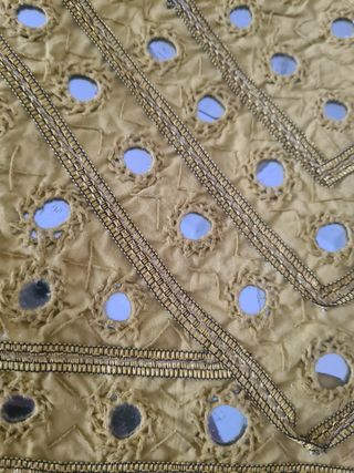 Colcha dorada y negra Pesada, con espejitos