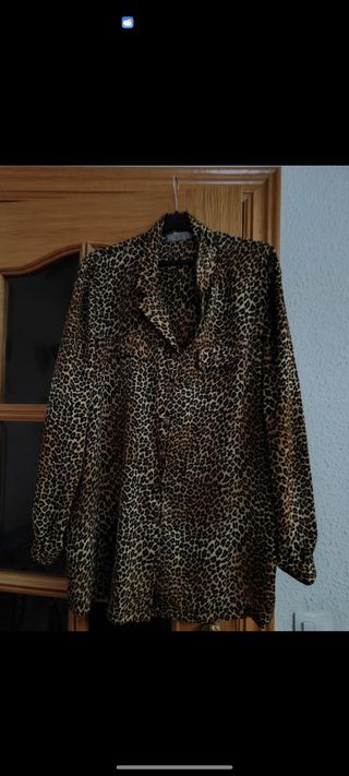 Camisa Leopardo Botones