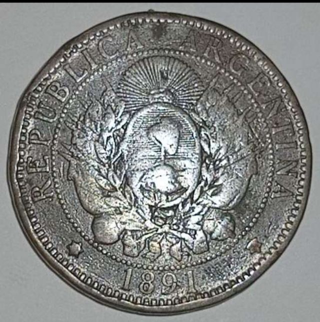 Argentina *1890* y *1891* 2 Centavos