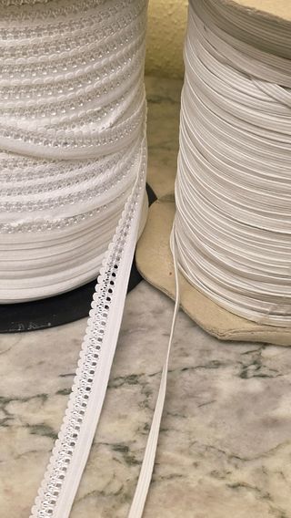 Lote 2 Cinta elástica blanca para costura