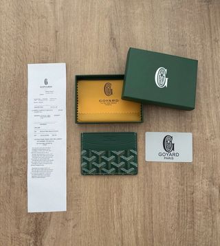 Tarjetero Goyard Verde