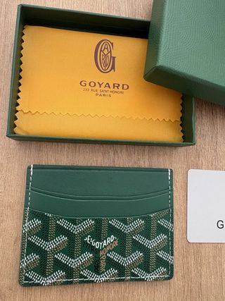 Tarjetero Goyard Verde