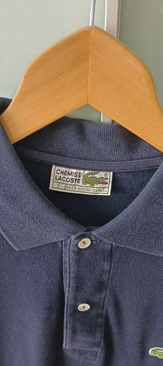Polo Lacoste Manga Larga Azul Talla M
