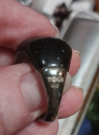 Anillo Tous Plata y Onix
