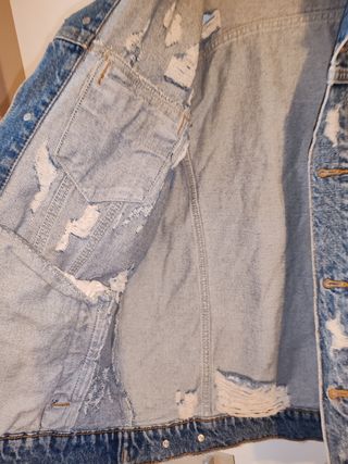 Giacca jeans uomo Zara strappata