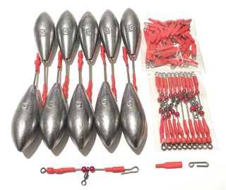 ⬆️ 10 Plomos pesca surfcasting, grapas, urfes. 