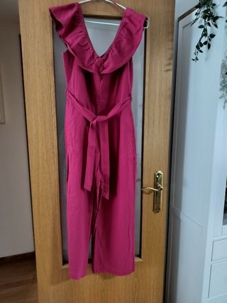 Precioso mono fucsia de lino