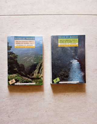 Dos tomos 100 excursiones por la Sierra de Madrid
