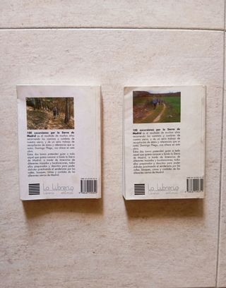 Dos tomos 100 excursiones por la Sierra de Madrid