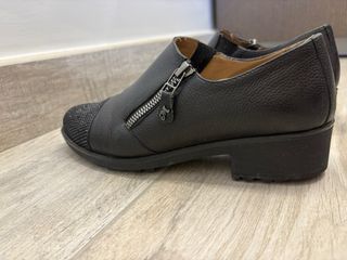 Scarpe Melluso N.37 Nere con Zip e Strass