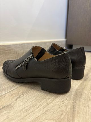 Scarpe Melluso N.37 Nere con Zip e Strass