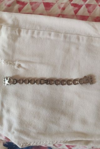 Pulseira Swatch Cor Prata Coração