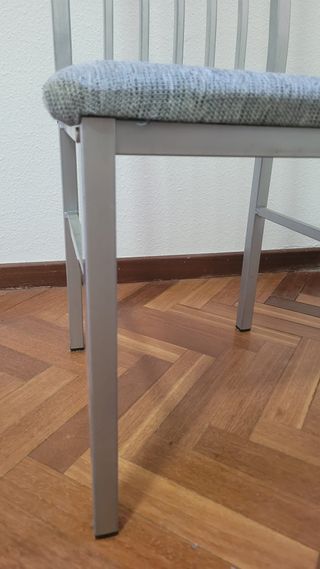 4 Sillas Comedor Metal y Tela