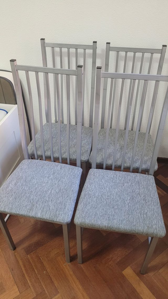 Sillas Comedor Metal y Tela