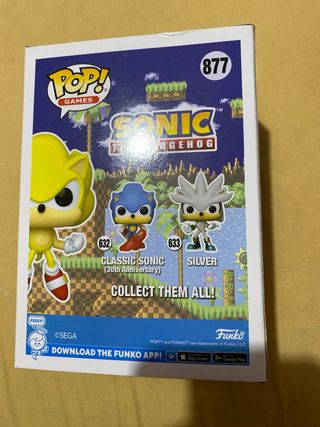 Funko Pop! Super Sonic 877 Sonic The Hedgehog