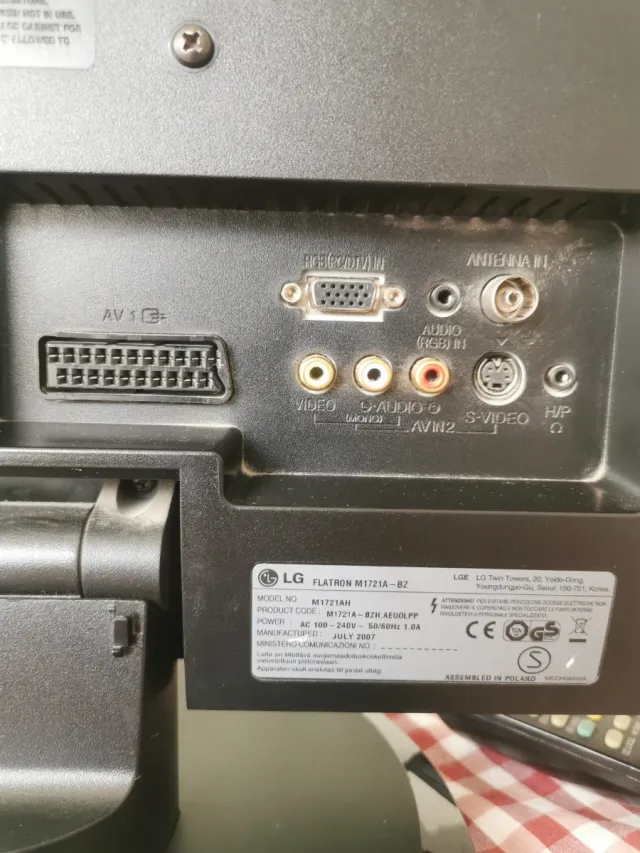 Monitor LG Flatron M1721A 17 TV