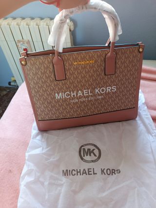 Bolso inspiración  Michael Kors Marrón y Rosa 