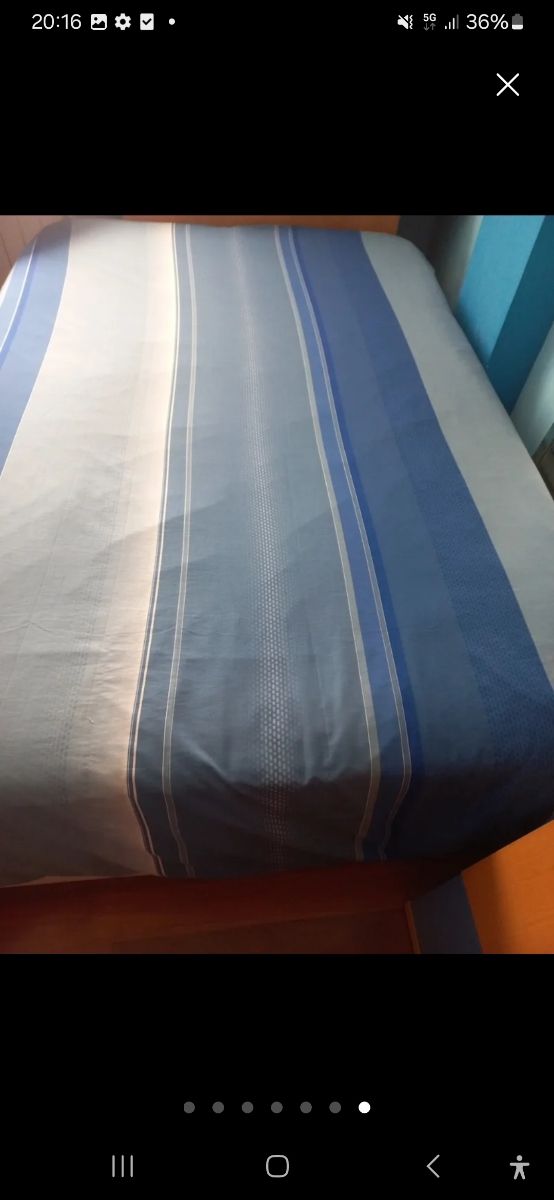 Funda nórdica azul y blanca sin usar