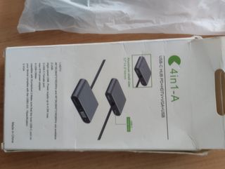 Hub 4 en 1 USB-C VGA HDMI USB 3.0