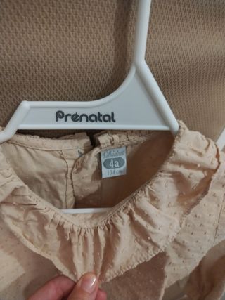 Camisa niña plumeti camel