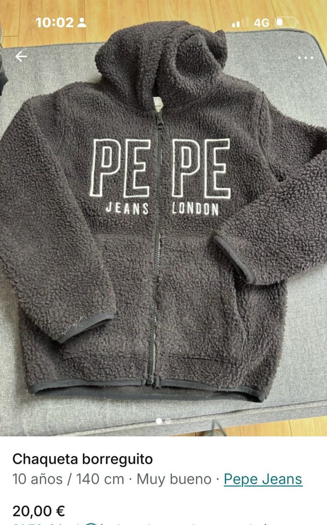 Chaqueta borreguito Pepe Jeans niña 10 años