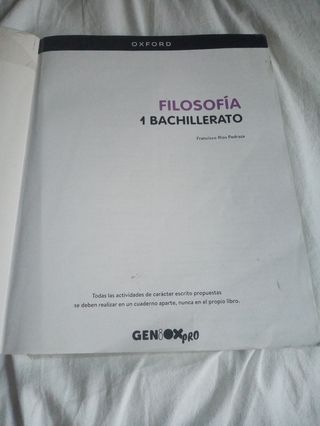 Libro de Filosofía 1° Bachillerato