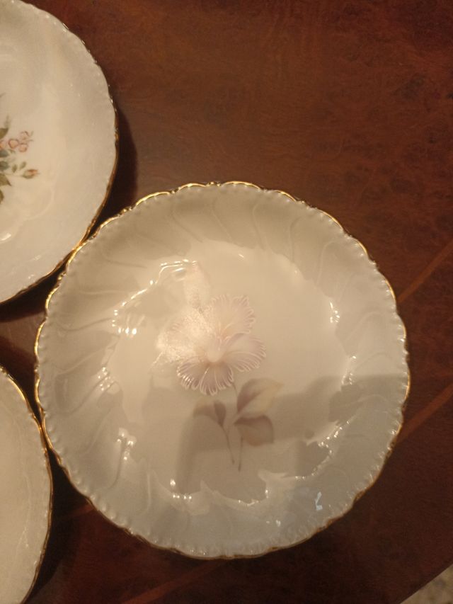 Platos Capeans de porcelana con flores