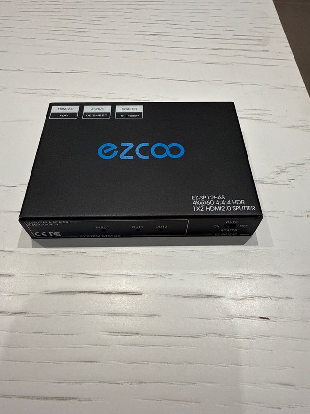 Ezcoo 1x2 HDMI 2.0 Splitter 4K 60Hz HDR