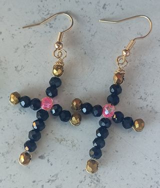 Pendientes Cruz Cristal