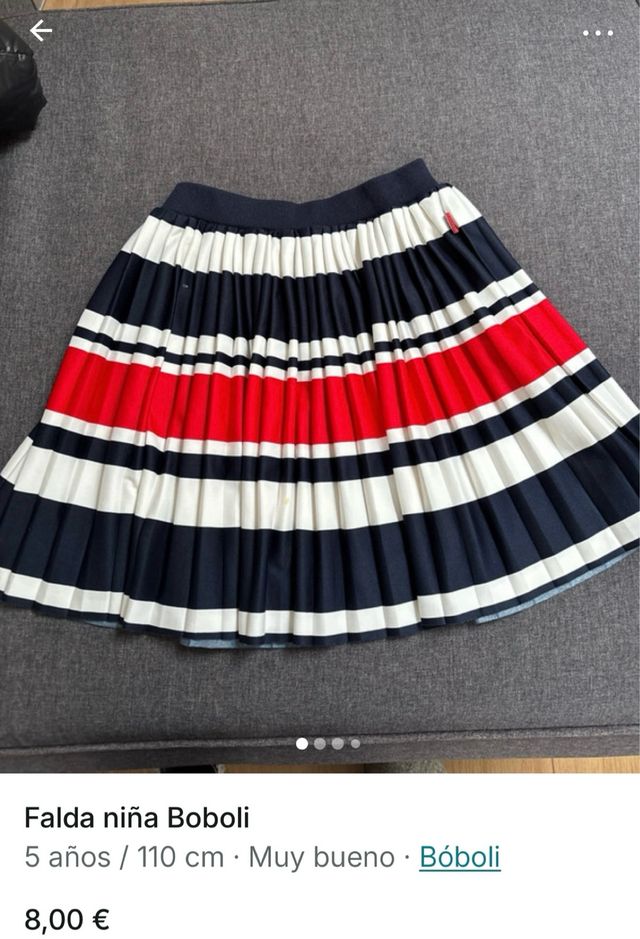 Falda Boboli niña 5 años rayas