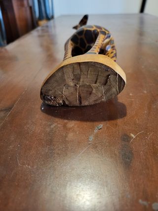 Figura Jirafa Madera Tallada