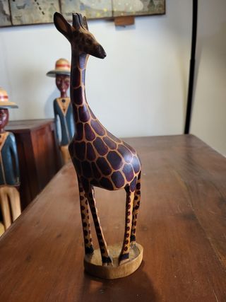 Figura Jirafa Madera Tallada