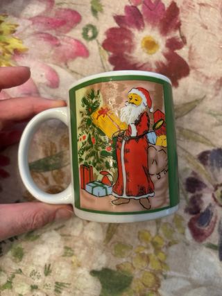 Tazza Natale Babbo Natale Ceramica Vintage