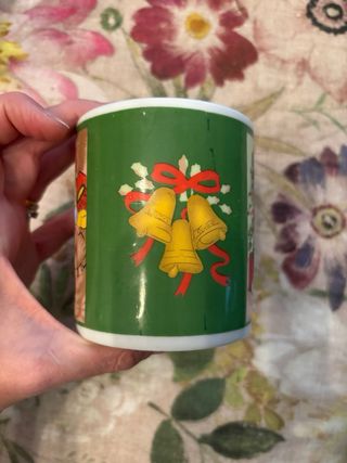 Tazza Natale Babbo Natale Ceramica Vintage