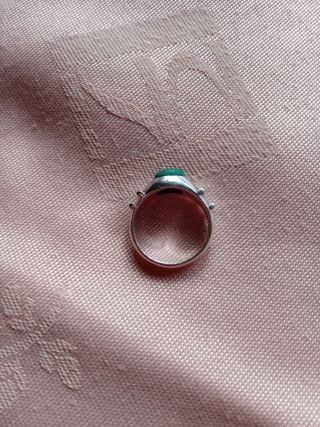 Anillo Plata con Piedra Verde