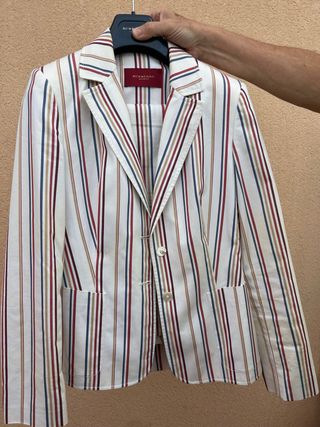 Conjunto Burberry Rayas Chaqueta y Pantalón