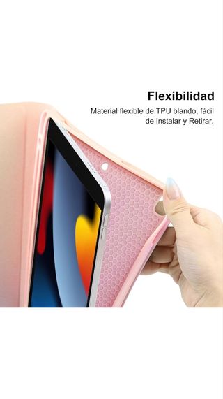 Funda con Teclado Rosa para iPad 10.2