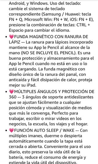 Funda con Teclado Rosa para iPad 10.2