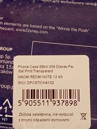Funda Móvil Transparente con Diseño de Stitch.