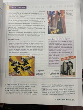 un libro de de geografía e historia de 4 de la Eso