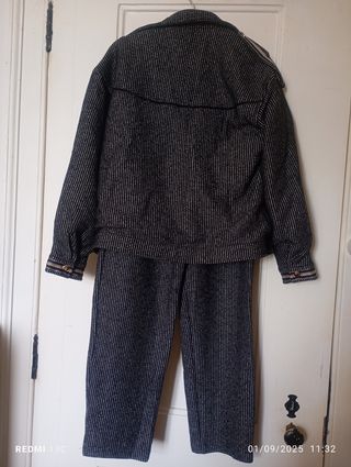 Fato Inverno Meisie Preto e Bege Tamanho S