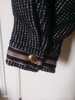 Fato Inverno Meisie Preto e Bege Tamanho S