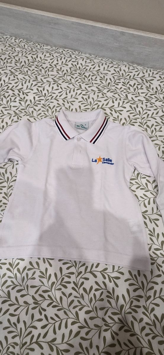 Polo La Salle Blanco Manga Larga