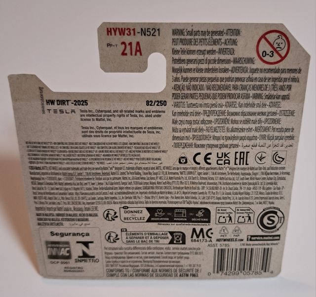 Hotwheels Tesla Cyberquad Gris 82/250