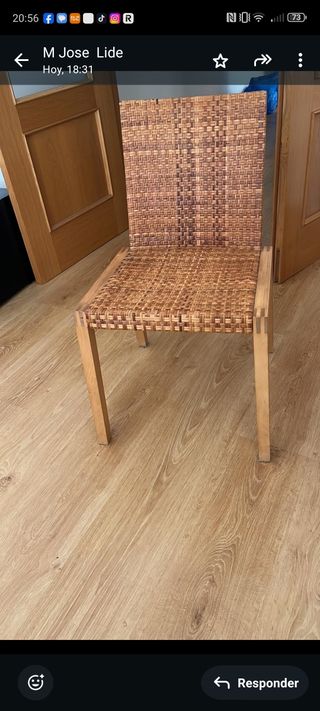 2 Sillas Ikea Madera y Mimbre precio de las 2