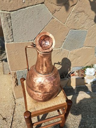 Jarrón Cobre Grande Antiguo