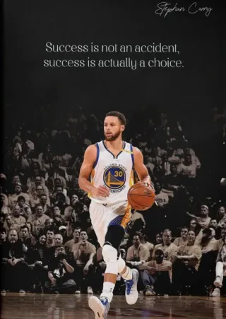 Poster Motivazionale Steph Curry Success is a choi