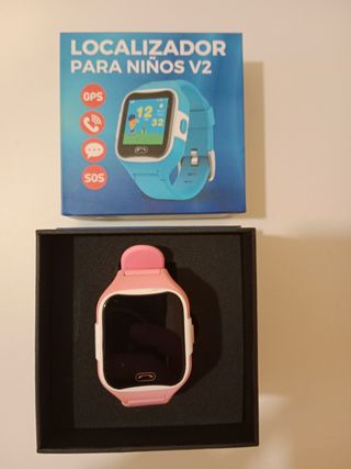 Reloj Localizador Niños V2 GPS SOS rosa. 