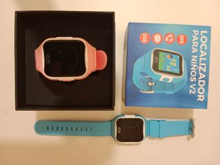 Reloj Localizador Niños V2 GPS SOS rosa. 